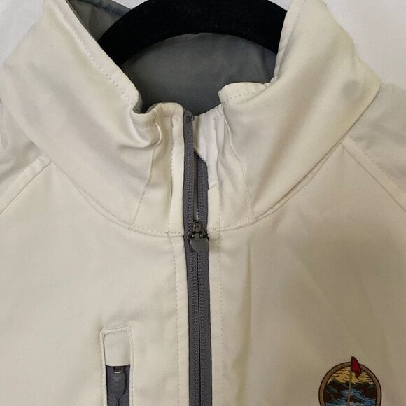 Mens Under Armour Golf Jacker With Fold-Away Hood & Rop of the Rock Emblem, Whit - Picture 5 of 11